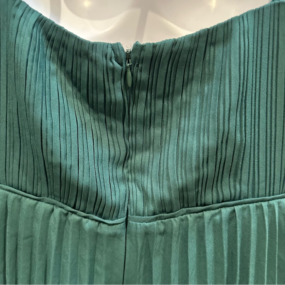 Lulus Cascading Crush Emerald Green Tiered Bustier Midi Dress Medium New - Picture 13 of 16
